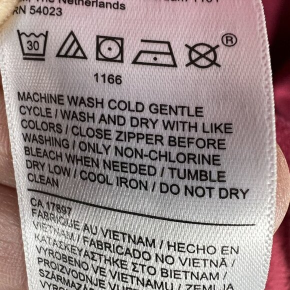 Athleta Cozy Karma Asymmetrical Zip Fleece Lined Sweatshirt Dress 1X Burgundy - Picture 15 of 16